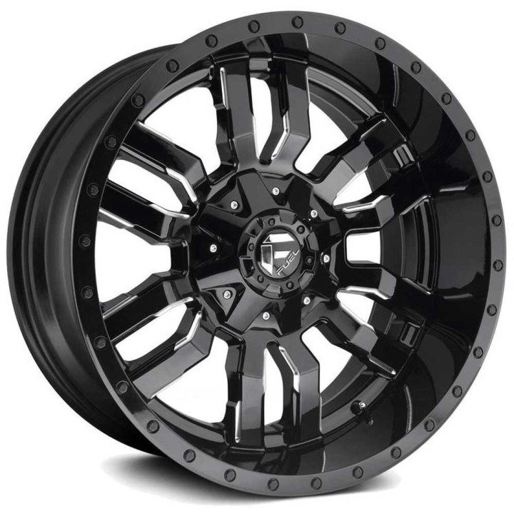 Jantă de Aluminiu, FUEL D596 SLEDGE, 18x8.0, ET 35, 5x114.3 / 5x120, 72.56, Negru - EDK.ro