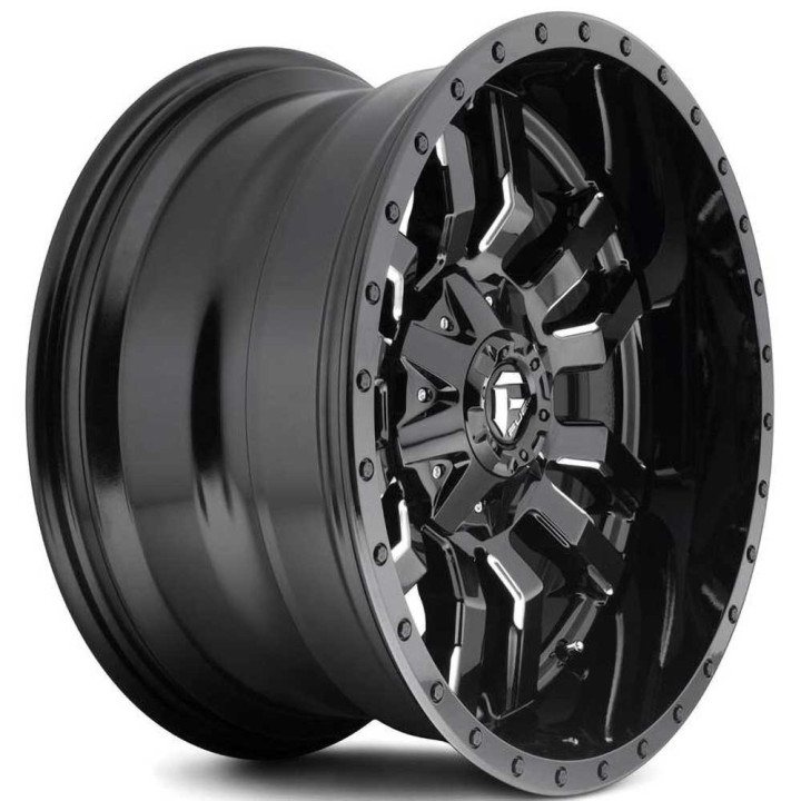 Jantă de Aluminiu, FUEL D596 SLEDGE, 18x8.0, ET 35, 5x114.3 / 5x120, 72.56, Negru - EDK.ro
