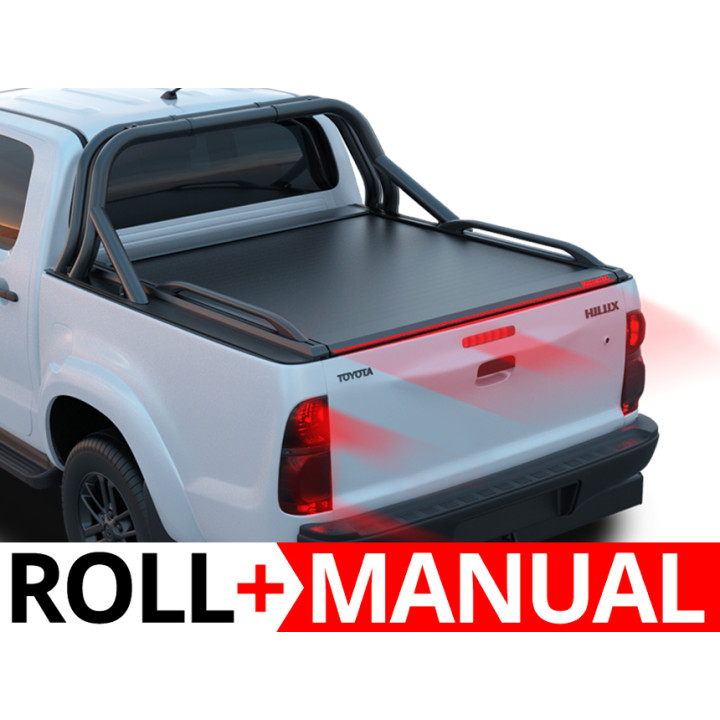 Manual Roll Top Tonneau Bed Cover, Tessera 4x4 Roll+, Toyota Hilux Double Cab 2005 - 2016 - EDK.ro