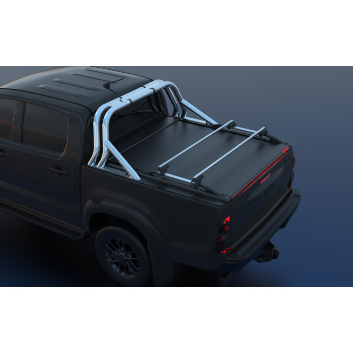 Manual Roll Top Tonneau Bed Cover, Tessera 4x4 Roll+, Toyota Hilux Double Cab 2005 - 2016 - EDK.ro