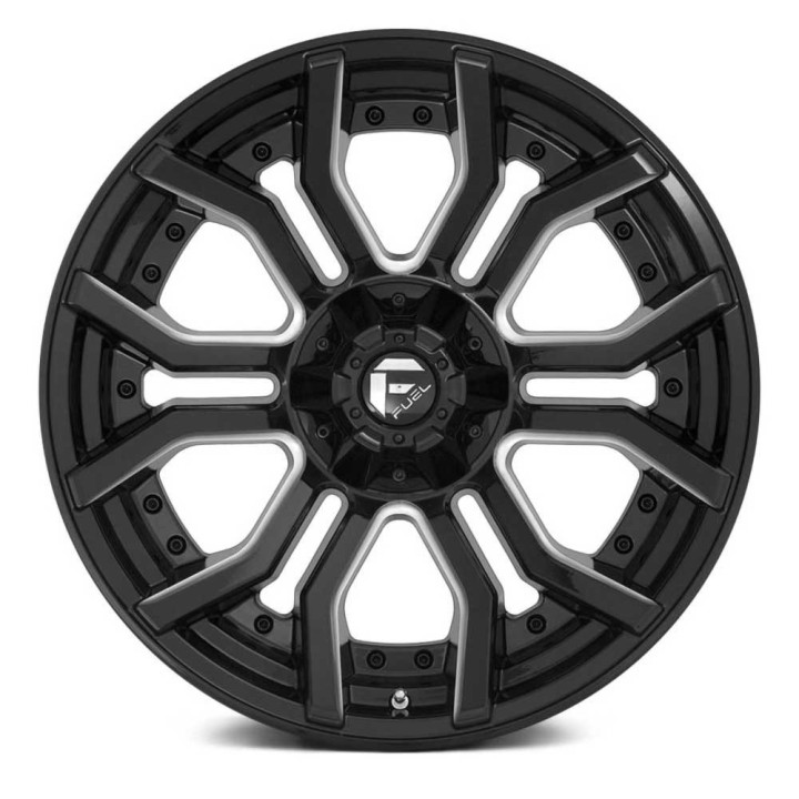 Jantă de Aluminiu, FUEL D711 RAGE, 20x9.0, ET 1, 5x127 / 5x139.7, 87.1, Negru - EDK.ro