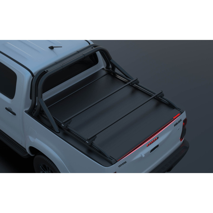 Manual Roll Top Tonneau Bed Cover, Tessera 4x4 Roll+, Toyota Hilux Double Cab 2005 - 2016 - EDK.ro