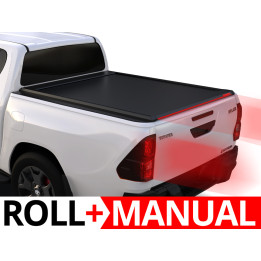 Manual Roll Top Tonneau Bed Cover, Tessera 4x4 Roll+, Toyota Hilux Double Cab 2016 - 2026 - EDK.ro