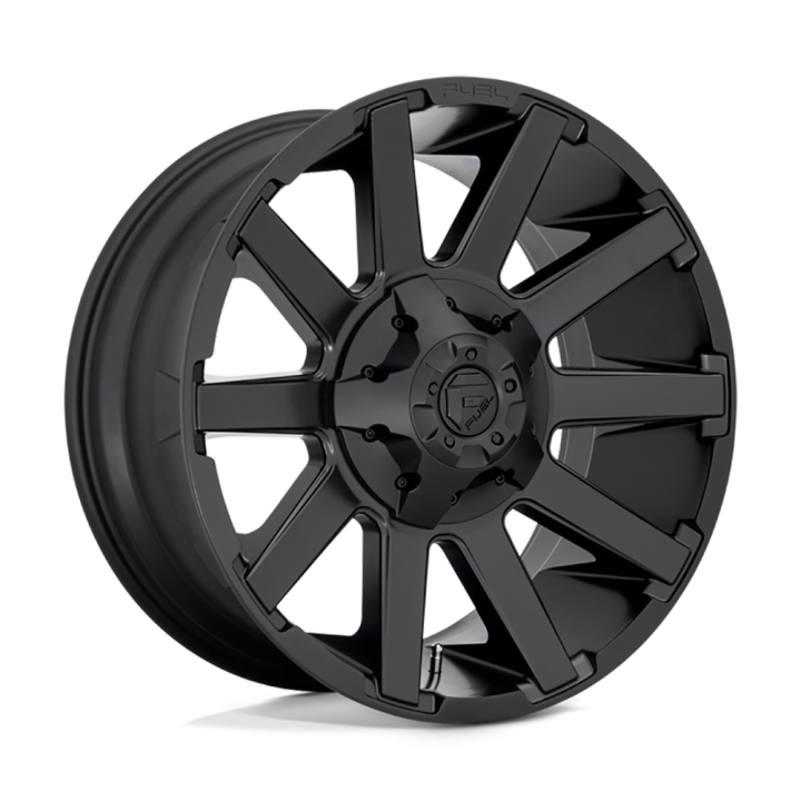 Jantă de Aluminiu, FUEL D437 CONTRA, 20x9.0, ET 1, 5x139.7 / 5x150, 110.1, Negru - EDK.ro
