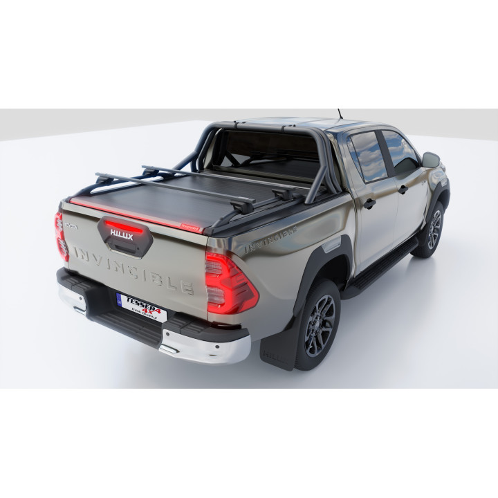 Manual Roll Top Tonneau Bed Cover, Tessera 4x4 Roll+, Toyota Hilux Double Cab 2016 - 2026 - EDK.ro