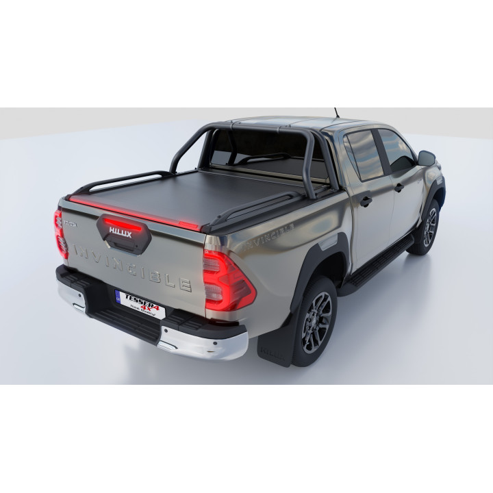Manual Roll Top Tonneau Bed Cover, Tessera 4x4 Roll+, Toyota Hilux Double Cab 2016 - 2026 - EDK.ro