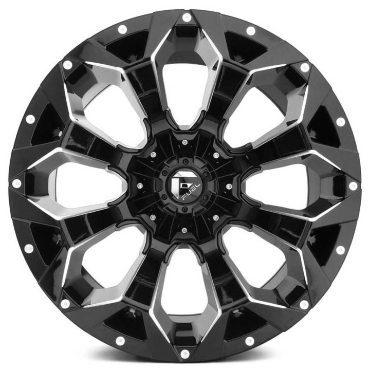 Jantă de Aluminiu, FUEL D576 ASSAULT, 20x9.0, ET 20, 5x139.7 / 5x150, 110.1, Negru - EDK.ro