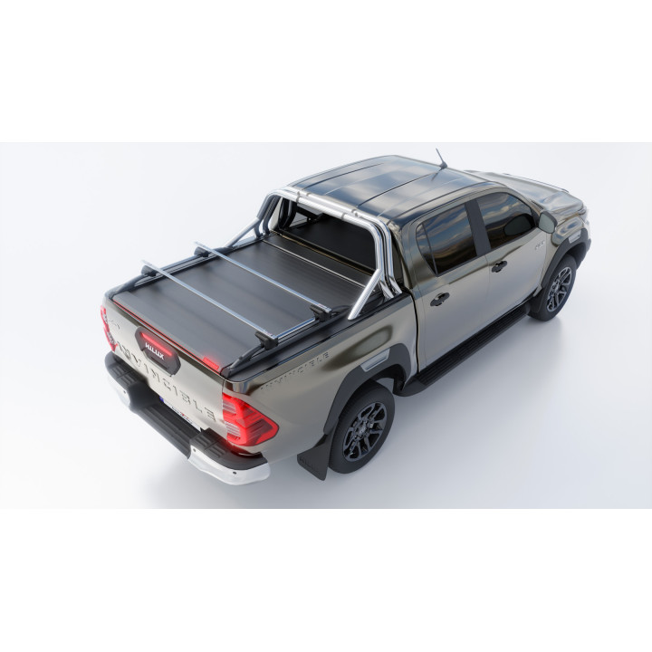 Manual Roll Top Tonneau Bed Cover, Tessera 4x4 Roll+, Toyota Hilux Double Cab 2016 - 2026 - EDK.ro