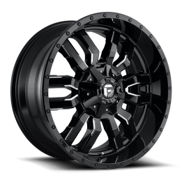 Alloy Wheel, FUEL D595 SLEDGE, 20x9.0, ET 20, 5x139.7 / 5x150, 110.1, Black - EDK.ro