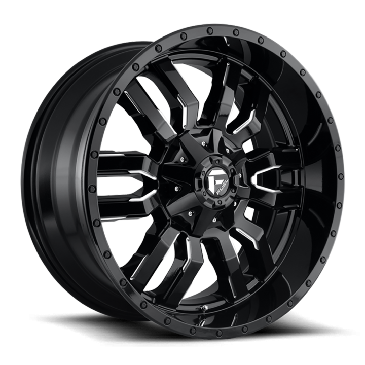 Alloy Wheel, FUEL D595 SLEDGE, 20x9.0, ET 20, 5x139.7 / 5x150, 110.1, Black - EDK.ro