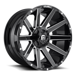 Jantă de Aluminiu, FUEL D615 CONTRA, 20x10.0, ET -18, 5x139.7 / 5x150, 110.1, Negru - EDK.ro