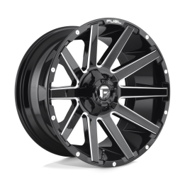 Jantă de Aluminiu, FUEL D615 CONTRA, 20x9.0, ET 20, 5x139.7 / 5x150, 110.1, Negru - EDK.ro