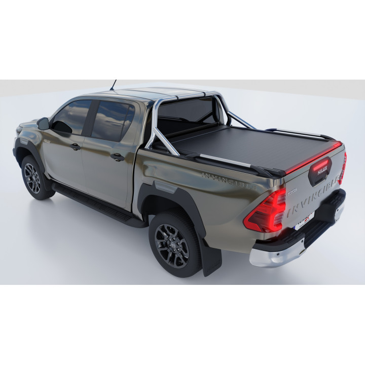 Manual Roll Top Tonneau Bed Cover, Tessera 4x4 Roll+, Toyota Hilux Double Cab 2016 - 2026 - EDK.ro