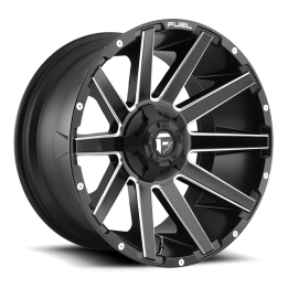 Alloy Wheel, FUEL D616 CONTRA, 20x9.0, ET 1, 5x139.7 / 5x150, 110.1, Black - EDK.ro