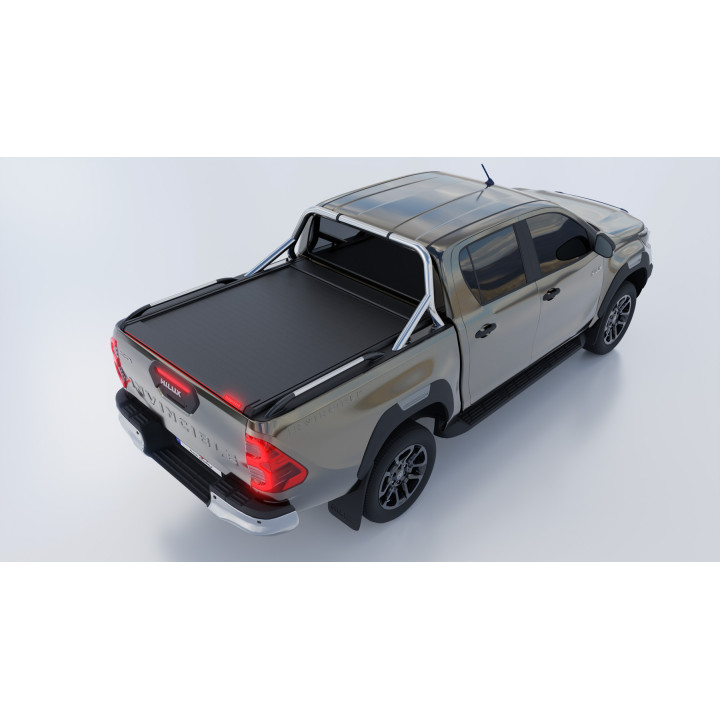 Manual Roll Top Tonneau Bed Cover, Tessera 4x4 Roll+, Toyota Hilux Double Cab 2016 - 2026 - EDK.ro