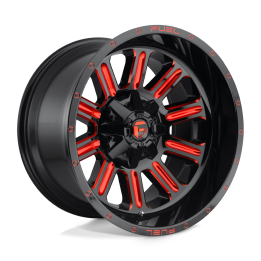 Alloy Wheel, FUEL D621 HARDLINE, 20x10.0, ET -18, 5x139.7 / 5x150, 110.1, Black - EDK.ro