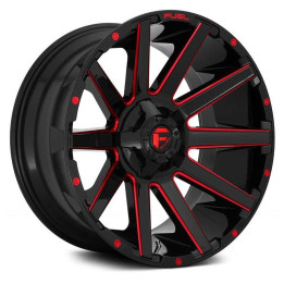 Jantă de Aluminiu, FUEL D643 CONTRA, 20x10.0, ET -18, 5x139.7 / 5x150, 110.1, Negru - EDK.ro