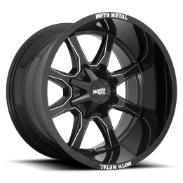 Alloy Wheel, MOTO Metal MO970, 20x10.0, ET 12, 5x139.7 / 5x150, 110.1, Black - EDK.ro