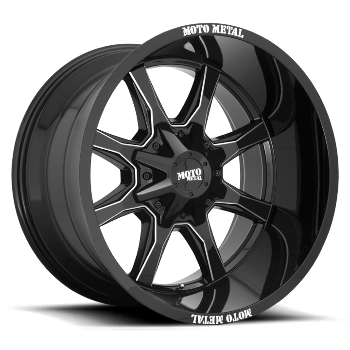 Alloy Wheel, MOTO Metal MO970, 20x10.0, ET 12, 5x139.7 / 5x150, 110.1, Black - EDK.ro