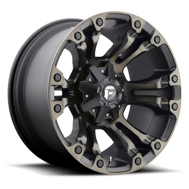 Alloy Wheel, FUEL D569 VAPOR, 18x9.0, ET 1, 6x114.3 / 6x139.7, Black - EDK.ro