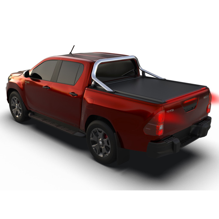 Închidere de Benă Tip Rulou Manual, Tessera 4x4 Roll+, Toyota Hilux cu Rollbar OEM Cabină Dublă 2016 - 2026 - EDK.ro