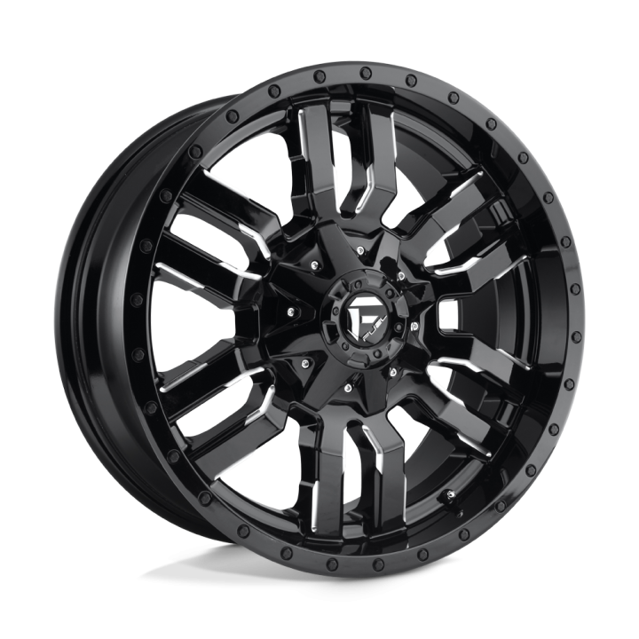 Alloy Wheel, FUEL D595 SLEDGE, 20x9.0, ET 20, 6x120 / 6x139.7, 78.1, Black - EDK.ro