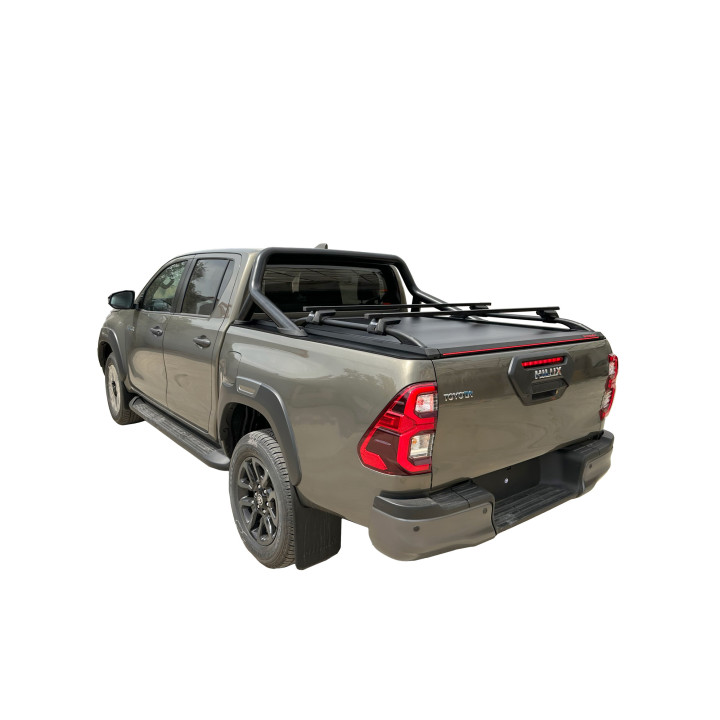 Închidere de Benă Tip Rulou Manual, Tessera 4x4 Roll+, Toyota Hilux cu Rollbar OEM Cabină Dublă 2016 - 2026 - EDK.ro