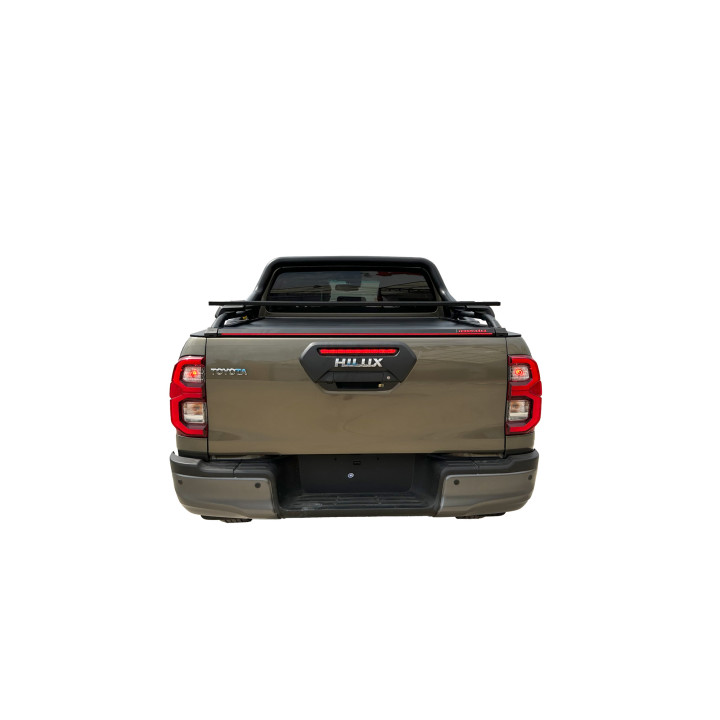 Manual Roll Top Tonneau Bed Cover, Tessera 4x4 Roll+, Toyota Hilux with OEM Rollbar Double Cab 2016 - 2026 - EDK.ro