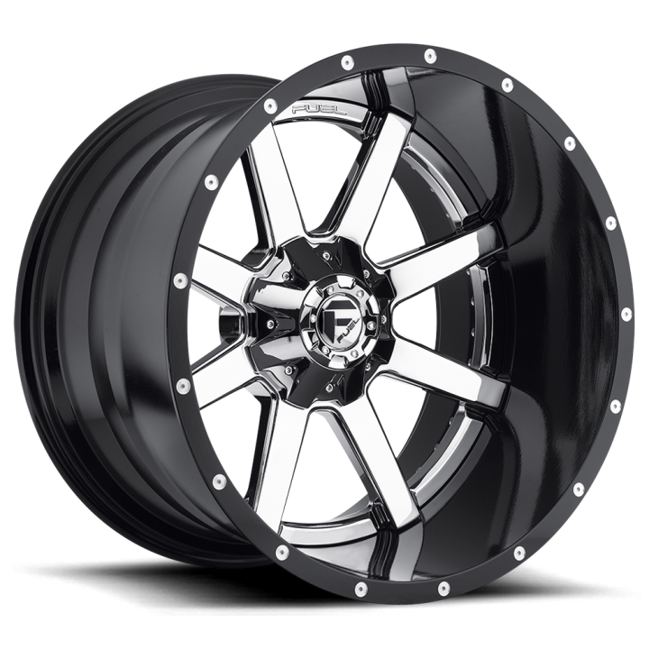 Jantă de Aluminiu, FUEL D260 MAVERICK, 24x14.0, ET -75, 6x135 / 6x139.7, 106.1, Negru - EDK.ro