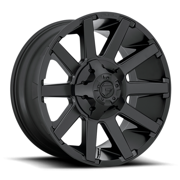 Alloy Wheel, FUEL D437 CONTRA, 20x9.0, ET 19, 6x135 / 6x139.7, 106.1, Black - EDK.ro