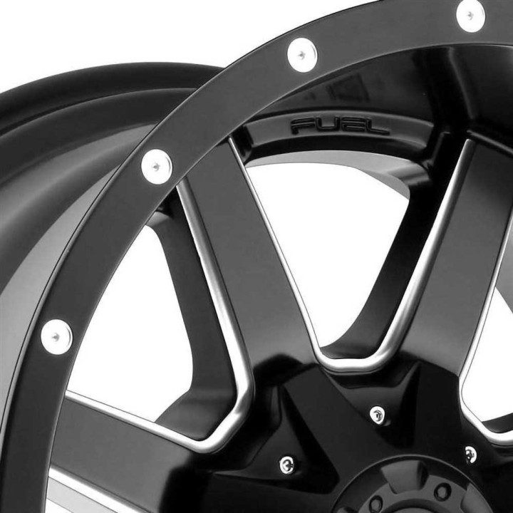 Jantă de Aluminiu, FUEL D538 MAVERICK, 22x10.0, ET -24, 6x135 / 6x139.7, 106.1, Negru - EDK.ro
