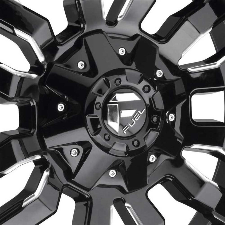 Alloy Wheel, FUEL D595 SLEDGE, 22x10.0, ET -18, 6x135 / 6x139.7, 106.1, Black - EDK.ro