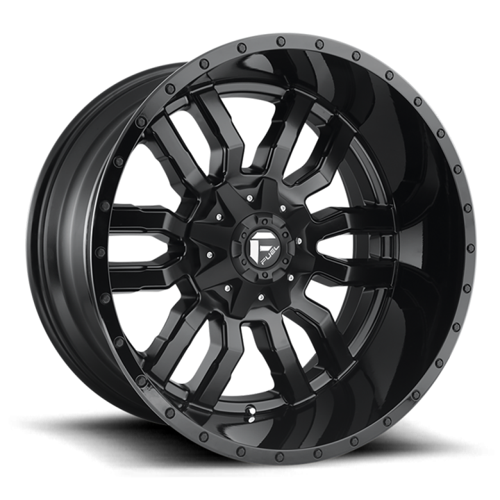 Alloy Wheel, FUEL D596 SLEDGE, 20x9.0, ET 20, 6x135 / 6x139.7, 106.1, Black - EDK.ro