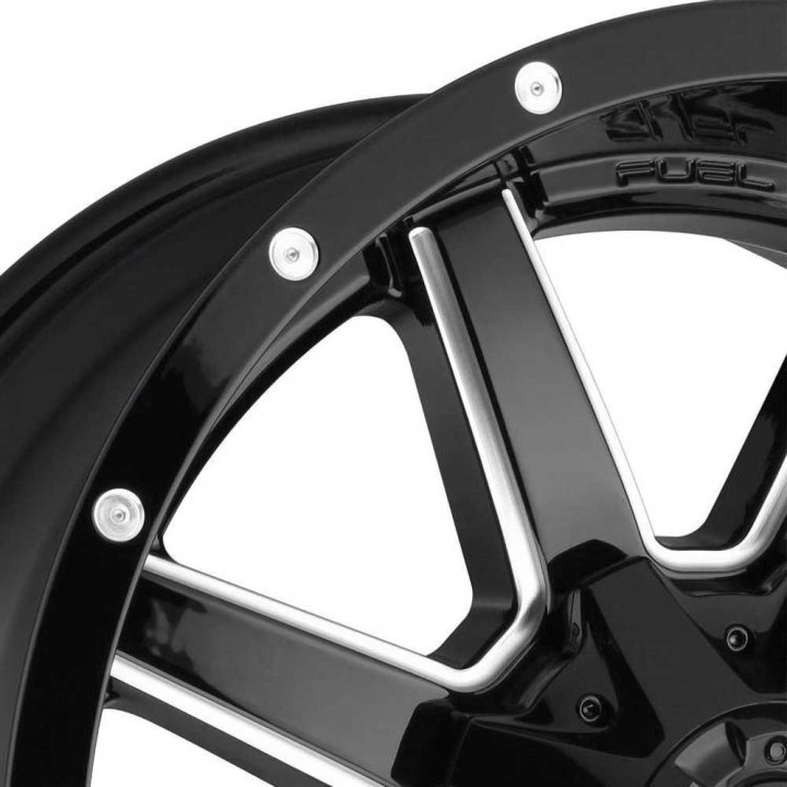 Jantă de Aluminiu, FUEL D610 MAVERICK, 22x10.0, ET -24, 6x135 / 6x139.7, 106.1, Negru - EDK.ro