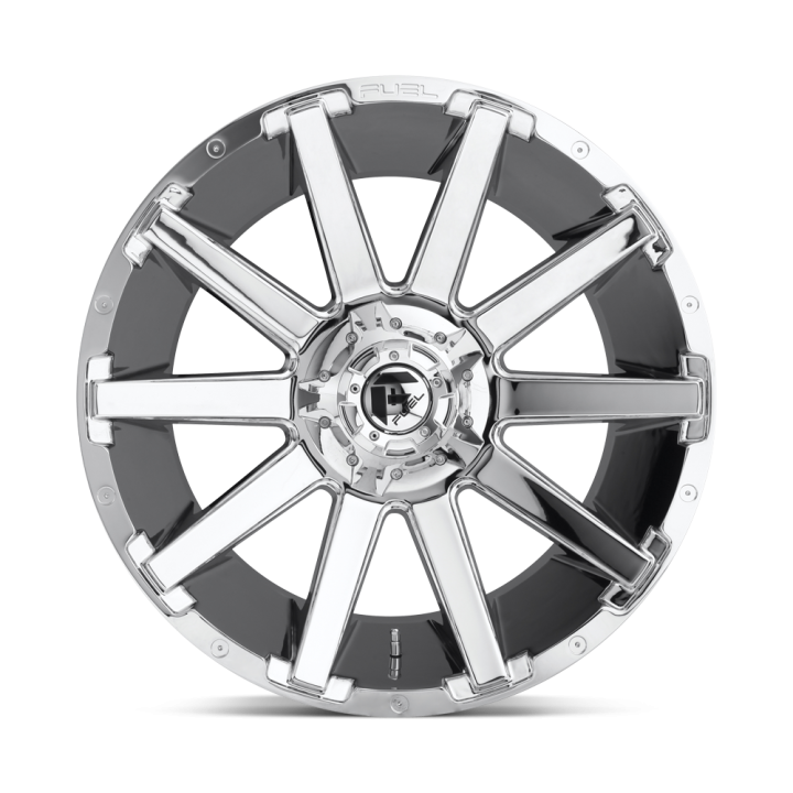 Jantă de Aluminiu, FUEL D614 CONTRA, 20x9.0, ET 20, 6x135 / 6x139.7, 106.1, Crom - EDK.ro
