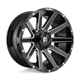 Alloy Wheel, FUEL D615 CONTRA, 20x9.0, ET 2, 6x135 / 6x139.7, 106.1, Black - EDK.ro