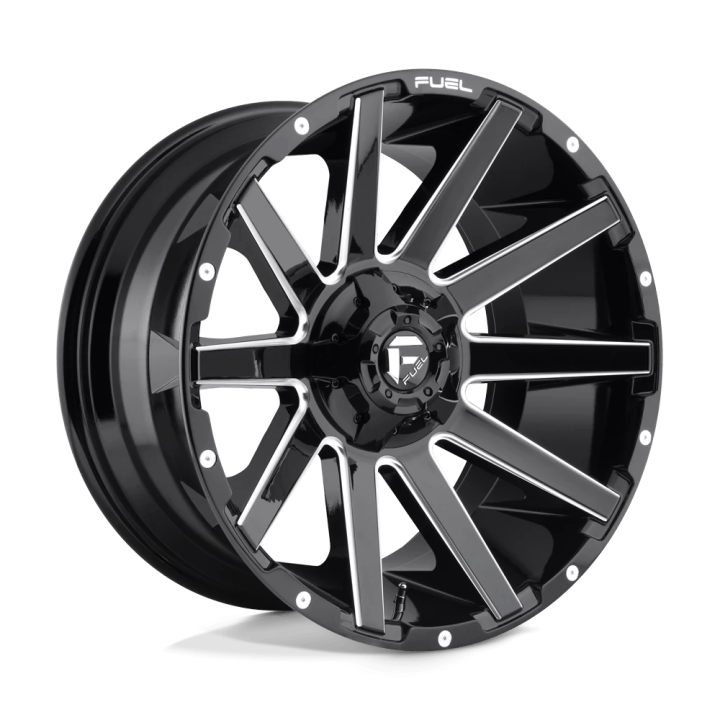 Alloy Wheel, FUEL D615 CONTRA, 20x9.0, ET 2, 6x135 / 6x139.7, 106.1, Black - EDK.ro