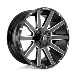 Jantă de Aluminiu, FUEL D615 CONTRA, 20x9.0, ET 20, 6x135 / 6x139.7, 106.1, Negru - EDK.ro