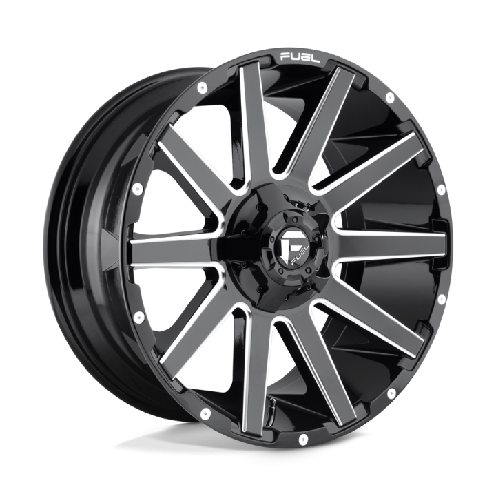 Alloy Wheel, FUEL D615 CONTRA, 20x9.0, ET 20, 6x135 / 6x139.7, 106.1, Black - EDK.ro