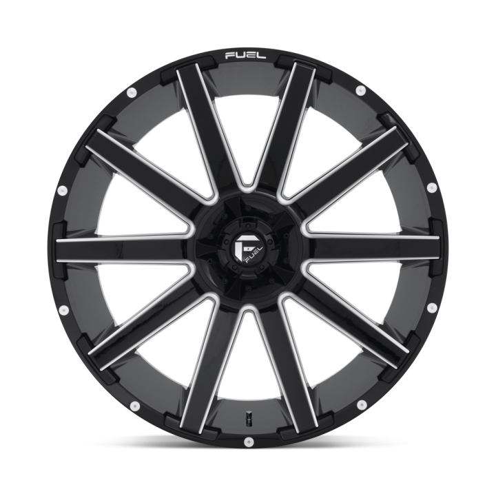 Jantă de Aluminiu, FUEL D615 CONTRA, 24x12.0, ET -44, 6x135 / 6x139.7, 106.1, Negru - EDK.ro