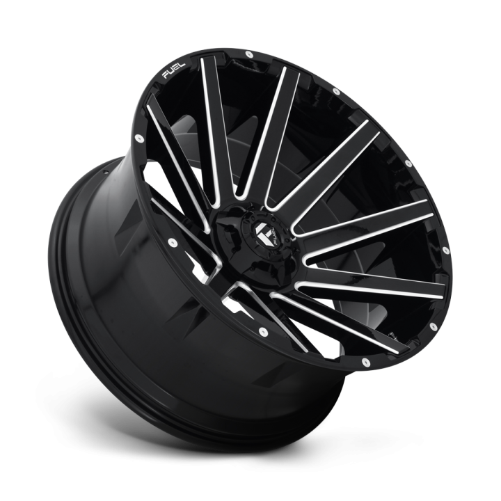 Alloy Wheel, FUEL D615 CONTRA, 24x12.0, ET -44, 6x135 / 6x139.7, 106.1, Black - EDK.ro