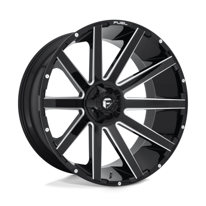 Alloy Wheel, FUEL D615 CONTRA, 26x12.0, ET -44, 6x135 / 6x139.7, 106.1, Black - EDK.ro