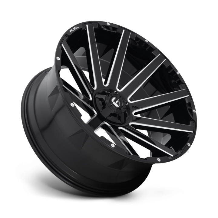 Alloy Wheel, FUEL D615 CONTRA, 26x12.0, ET -44, 6x135 / 6x139.7, 106.1, Black - EDK.ro