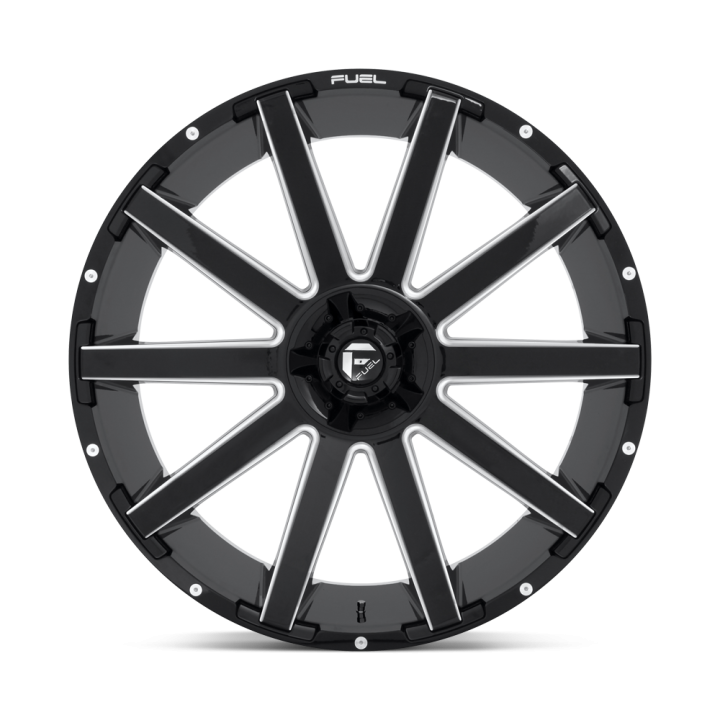 Alloy Wheel, FUEL D615 CONTRA, 26x12.0, ET -44, 6x135 / 6x139.7, 106.1, Black - EDK.ro