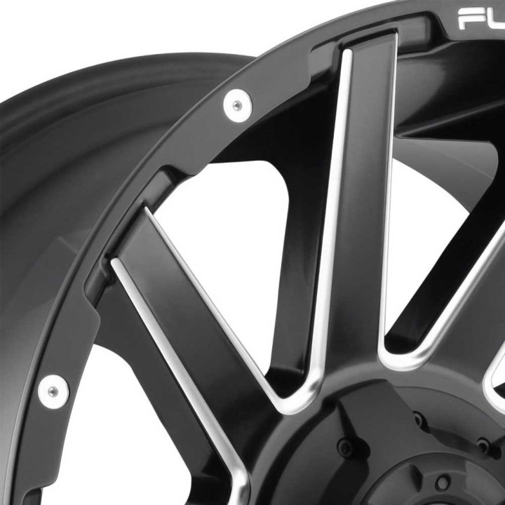Alloy Wheel, FUEL D616 CONTRA, 18x9.0, ET -12, 6x135 / 6x139.7, 106.1, Black - EDK.ro
