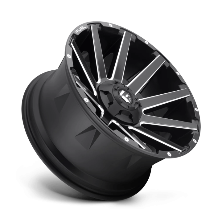 Alloy Wheel, FUEL D616 CONTRA, 22x12.0, ET -43, 6x135 / 6x139.7, 106.1, Black - EDK.ro