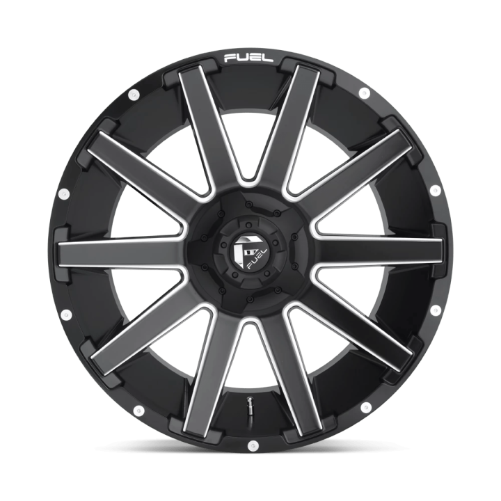 Alloy Wheel, FUEL D616 CONTRA, 22x12.0, ET -43, 6x135 / 6x139.7, 106.1, Black - EDK.ro