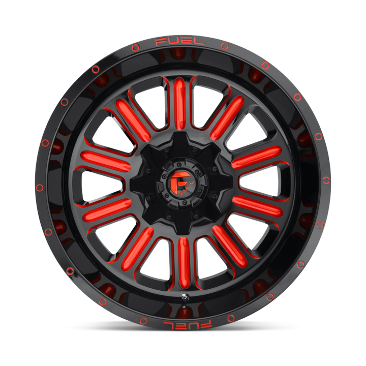 Alloy Wheel, FUEL D621 HARDLINE, 18x9.0, ET 20, 6x135 / 6x139.7, 106.1, Black - EDK.ro