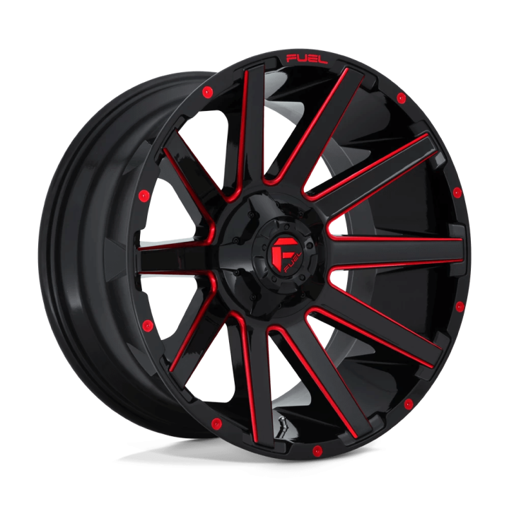 Jantă de Aluminiu, FUEL D643 CONTRA, 18x9.0, ET -12, 6x135 / 6x139.7, 106.1, Negru - EDK.ro