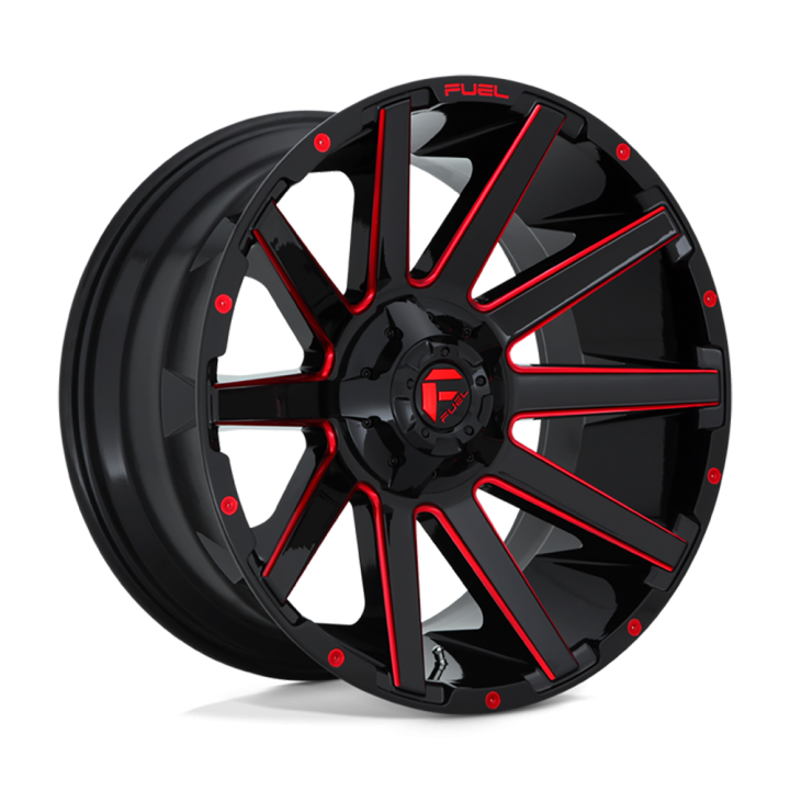 Alloy Wheel, FUEL D643 CONTRA, 20x9.0, ET 2, 6x135 / 6x139.7, 106.1, Black - EDK.ro